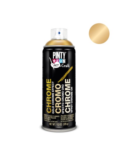 Pintura en spray art & craft 520cc efecto cromo oro c151