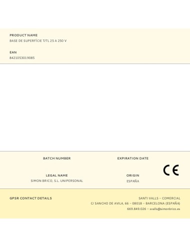 Base de superfície t/tl 25 a 250 v