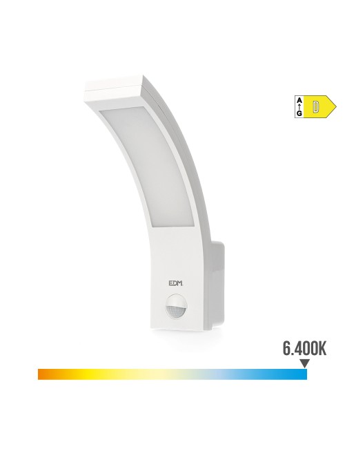 Aplique led con sensor de movimiento 10 w 1686 lm 6400 k ip54 6,6 x 18,8 x 25 cm