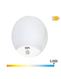 Aplique led redondo con sensor de movimiento 13 w 1850 lm 6400 k ip44 ø25 x 4,9cm