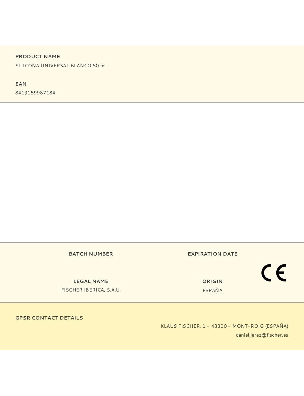 Silicona universal blanco 50 ml