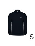 Polo negro manga larga talla-s 65% poliéster 35% algodon