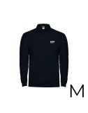 Polo negro manga larga talla-m 65% poliéster 35% algodon