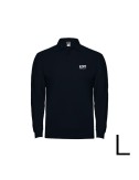 Polo negro manga larga talla-l 65% poliéster 35% algodón