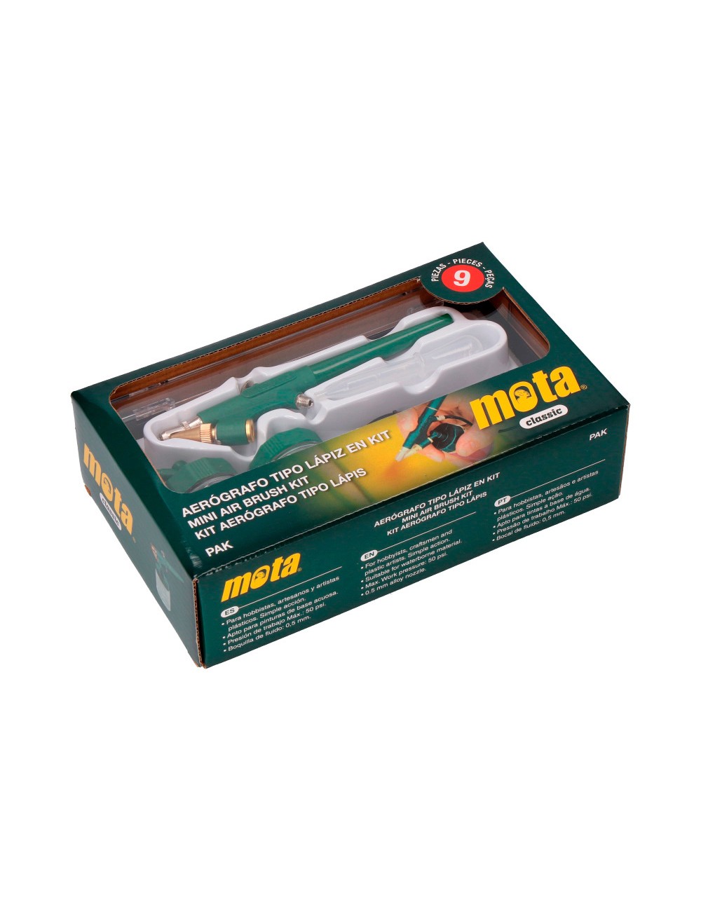 Aerografo tipo lapiz con accesorios pak
