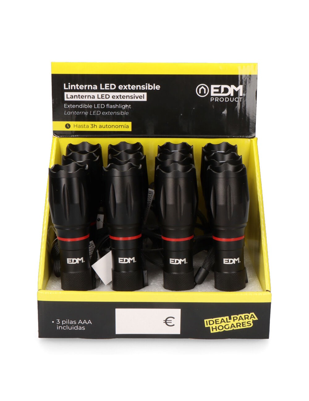 Linterna led extensible wild force 5 w, 3 x aaa (pilas incluidas)