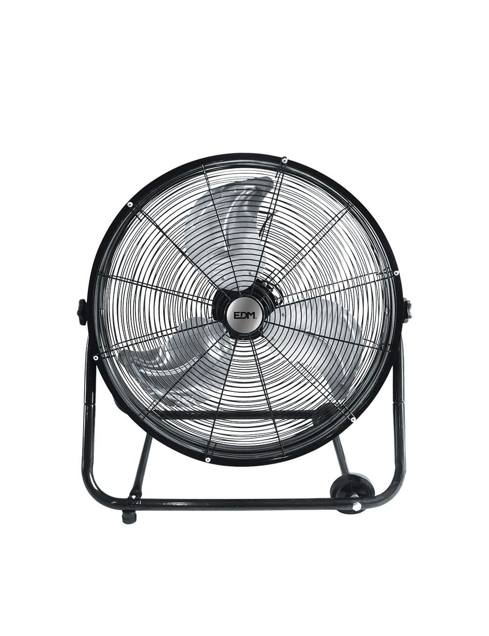 Ventilador industrial de suelo, con ruedas, negro 180 w 59,8 db aspas ø60 x 70 cm