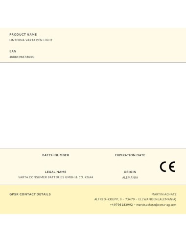 Linterna varta pen light