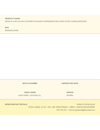 Esmalte acrílico multisuperficie blanco permanente brillante 250 ml