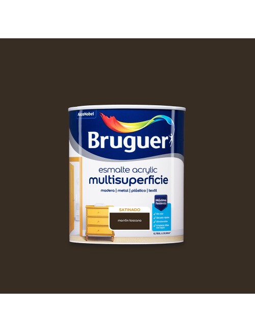 Esmalte acrilico multisuperficie marron toscana satinado 750 ml