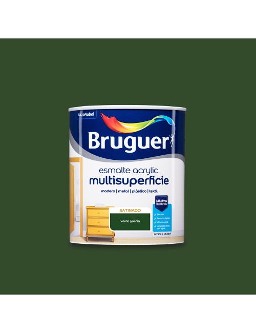 Esmalte acrilico multisuperficie verde galicia satinado 750 ml