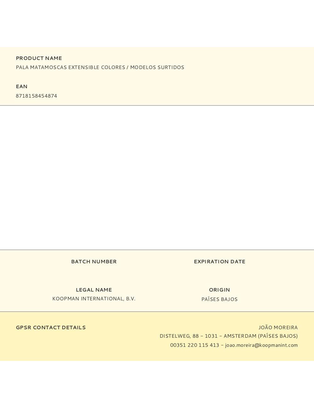 Pala matamoscas extensible colores / modelos surtidos