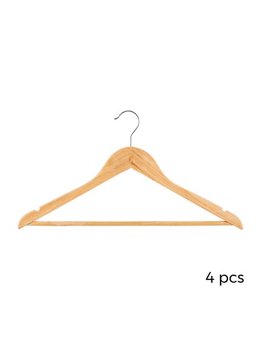 Perchas de madera 44 x 23 cm, 4 uds