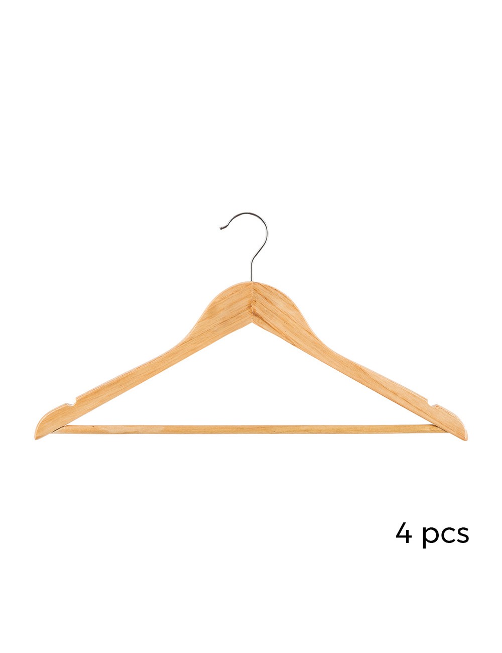 Perchas de madera 44 x 23 cm, 4 uds