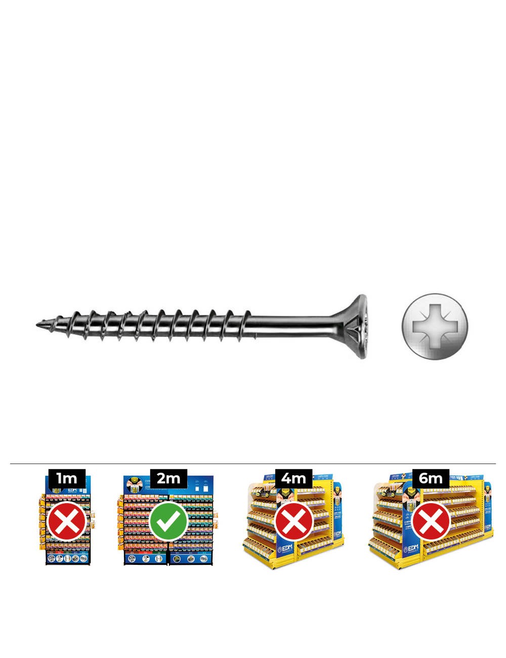 Caja 100 unid. tornillo madera avellanado pz r/parc ref vloxp ø4 x 70 mm zincado