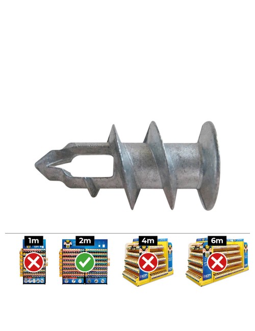 Taco metálico placa yeso ø4-5 x37mm din gkdz (caja 50 unid)