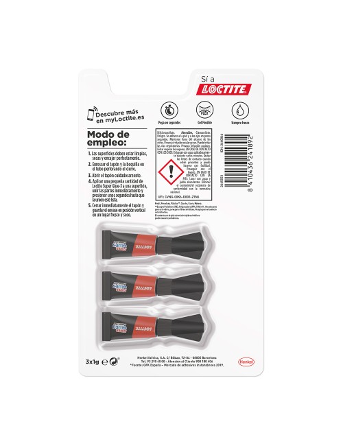 Super glue mini trio power flex 3 x 1 g