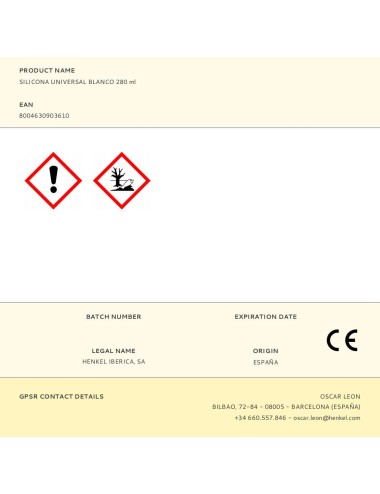 Silicona universal blanco 280 ml