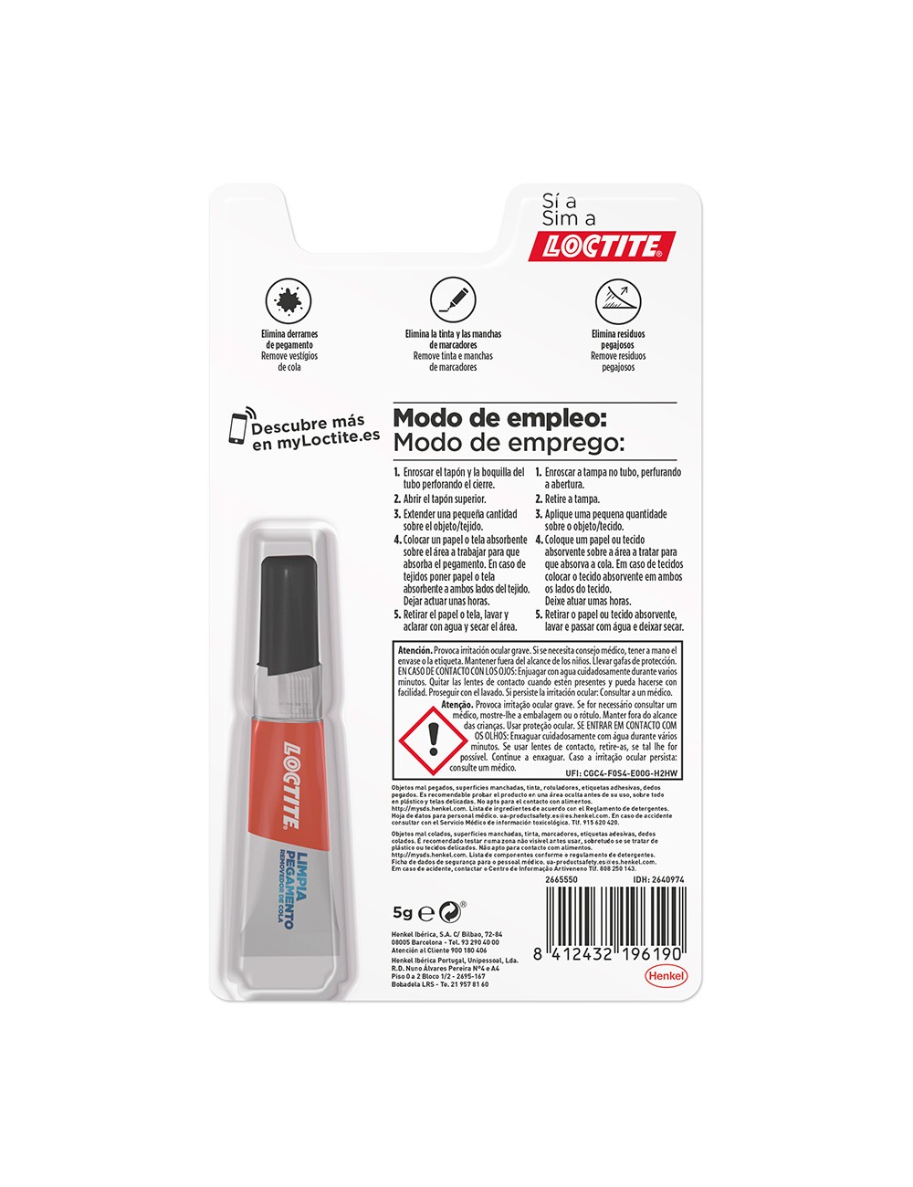 Super glue limpia pegamento 5 g