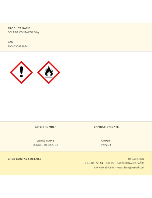 Cola de contacto transparente 50 g