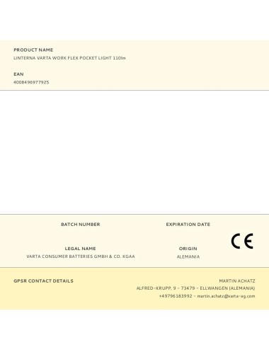 Linterna varta work flex pocket light 110lm