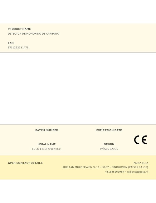 Detector de monoxido de carbono
