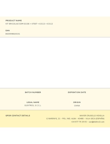 Kit bricolaje edm 02106 + 47007 + 63113 + 63112