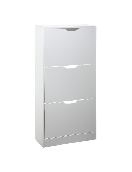 Zapatero de madera 115 x 60 x 24 cm color blanco