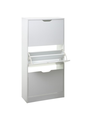 Zapatero de madera 115 x 60 x 24 cm color blanco