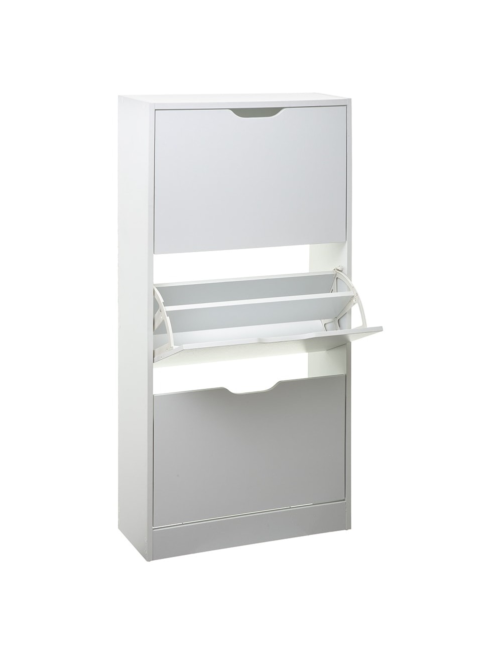 Zapatero de madera 115 x 60 x 24 cm color blanco