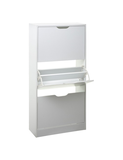 Zapatero de madera 115 x 60 x 24 cm color blanco