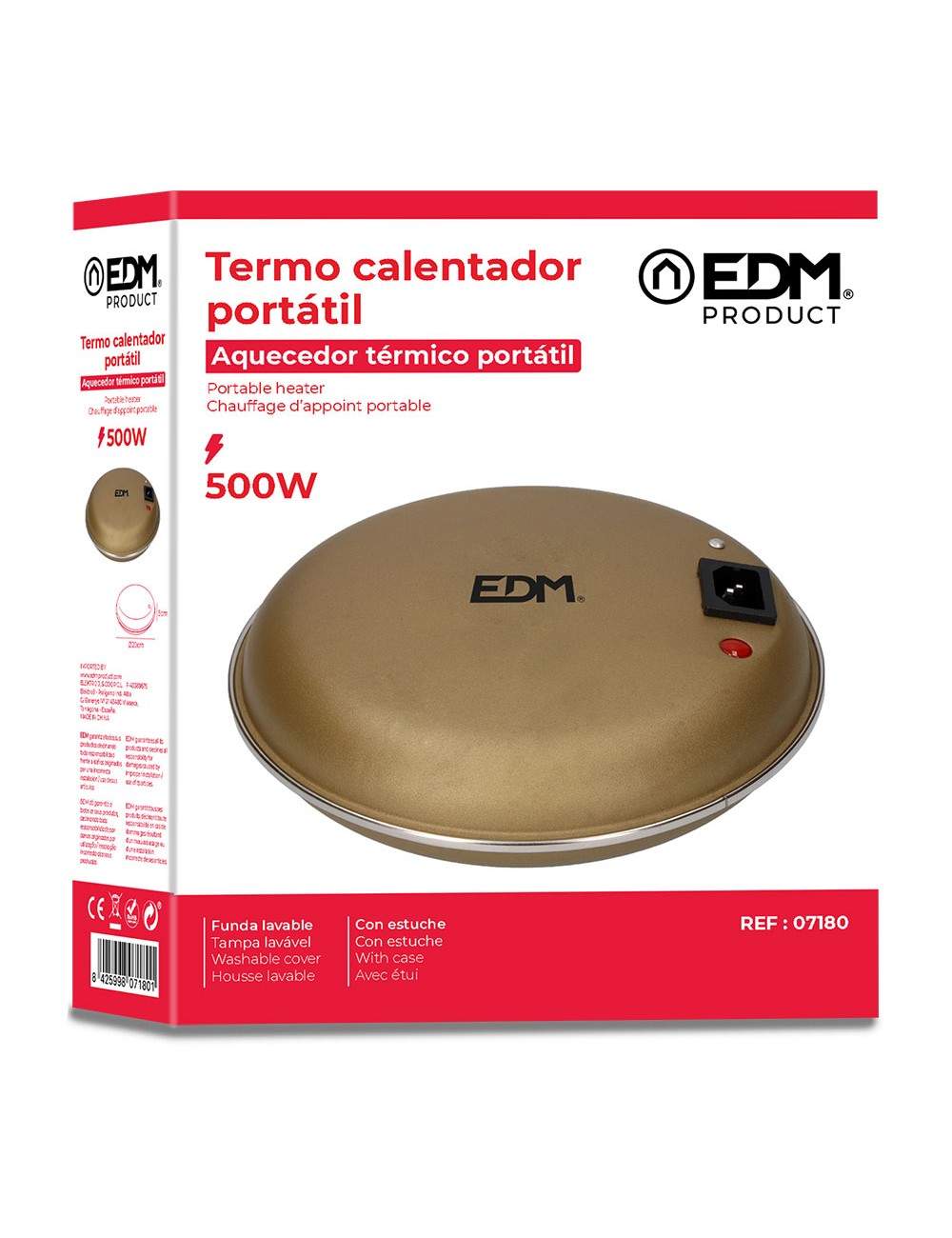 Termo calentador - 500 w 20 x 5 cm