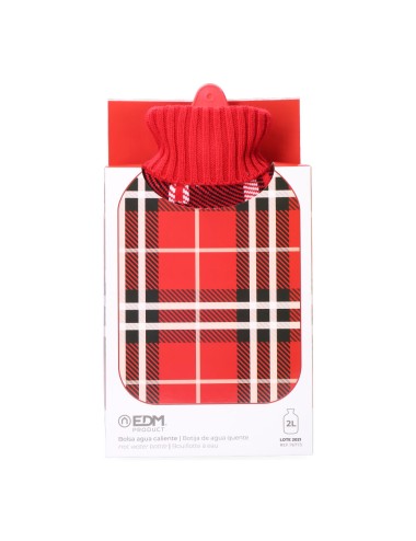 Bolsa de agua caliente 2 l modelo clásico escoces rojo