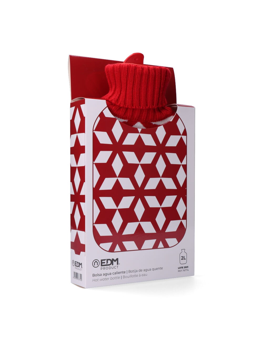 Bolsa de agua caliente 2 l modelo simetrias roja