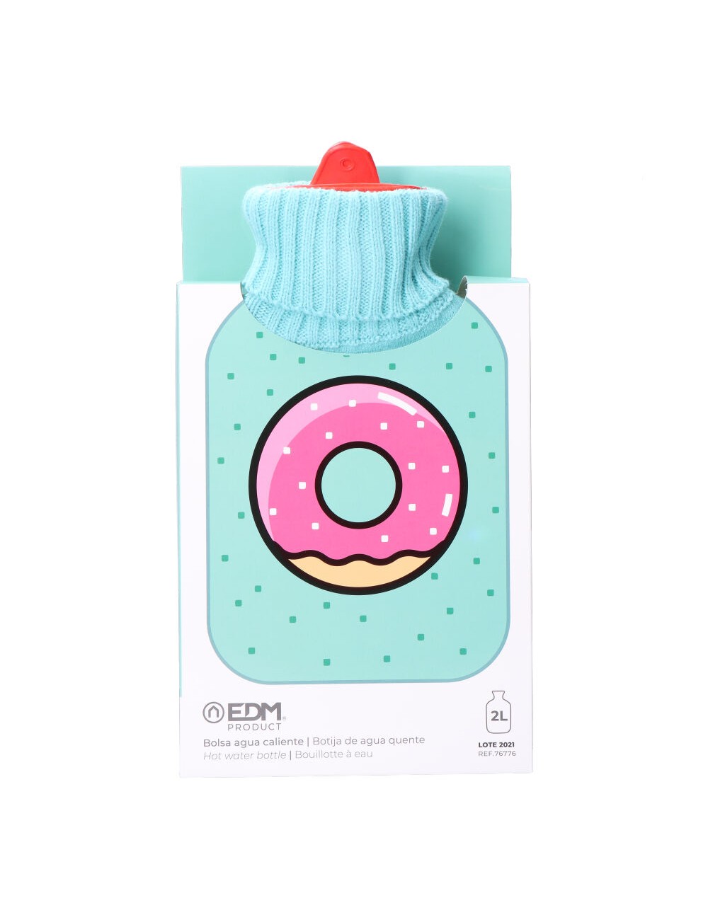 Bolsa de agua caliente 2 l modelo donut glaseado