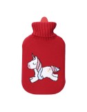 Bolsa de agua caliente 2 l modelo roja unicornio