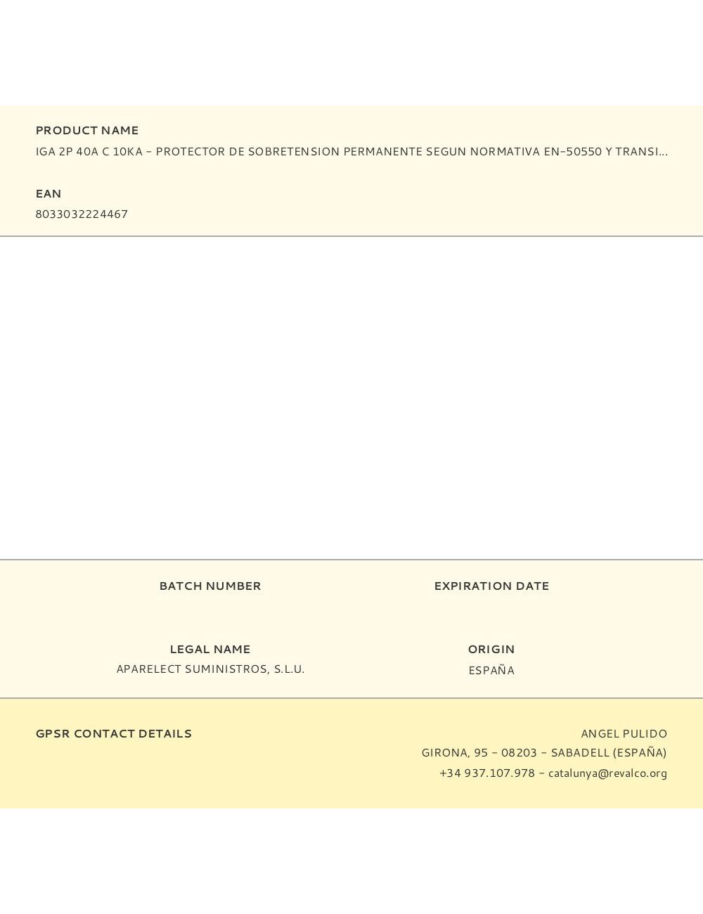 Iga 2p 40a c 10ka - protector de sobretension permanente segun normativa en-50550 y transitorio 5-15ka 275v