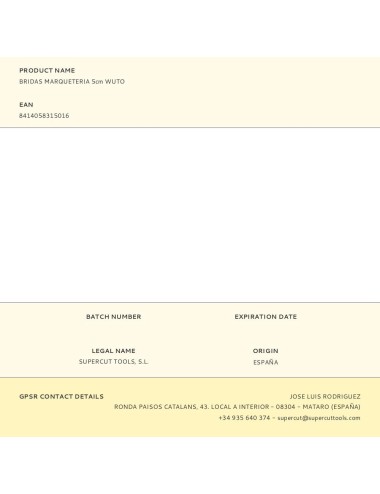 Bridas marqueteria 5 cm