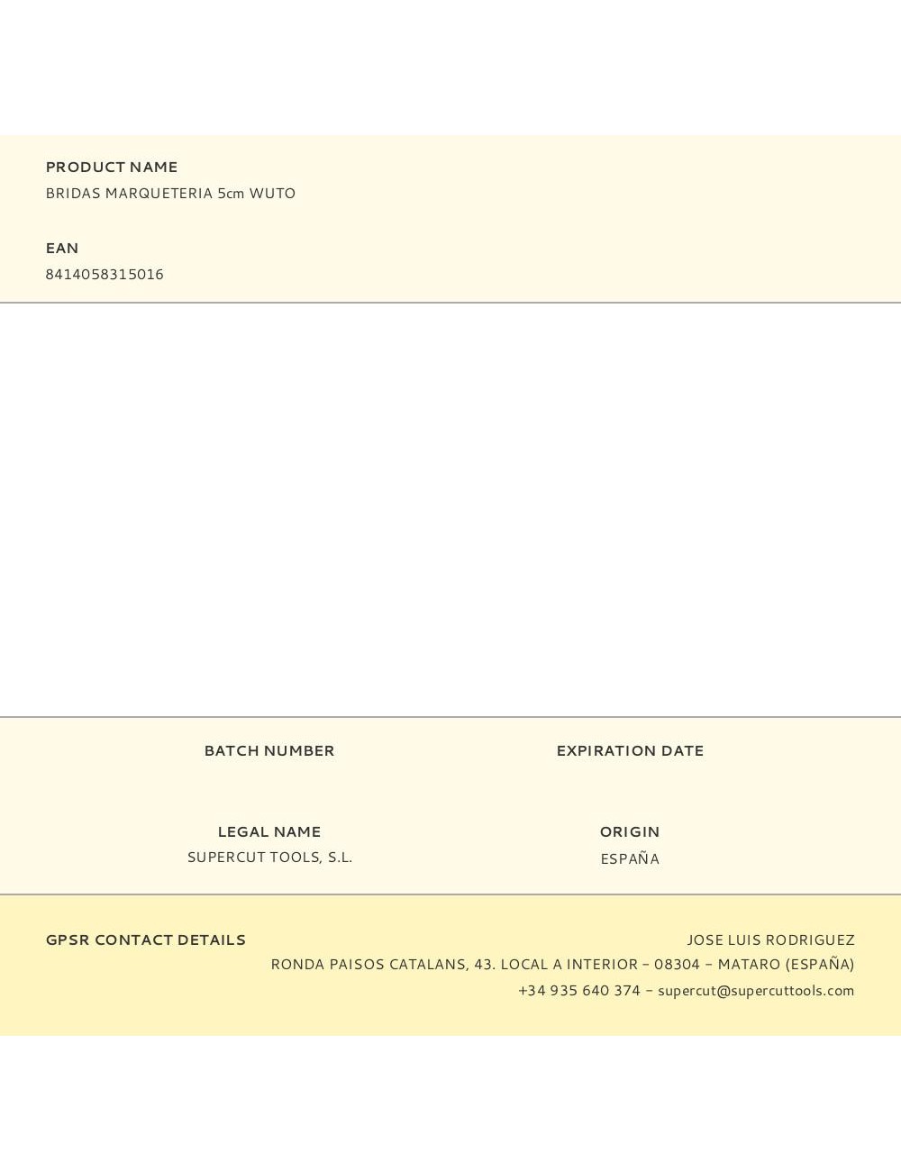 Bridas marqueteria 5 cm