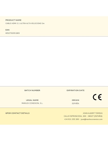 Cable hdmi 2.1 ultra alta velocidad 2m