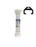 Cordón trenzada tendedero polipropileno blanco, calibre 4,5 mm x 10 m