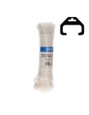 Cordón trenzada tendedero polipropileno blanco, calibre 4,5 mm x 15 m