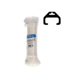 Cordón trenzada tendedero polipropileno blanco, calibre 4,5 mm x 25 m