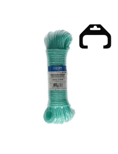 Cordón de plástico verde, calibre 4 mm x 25 m