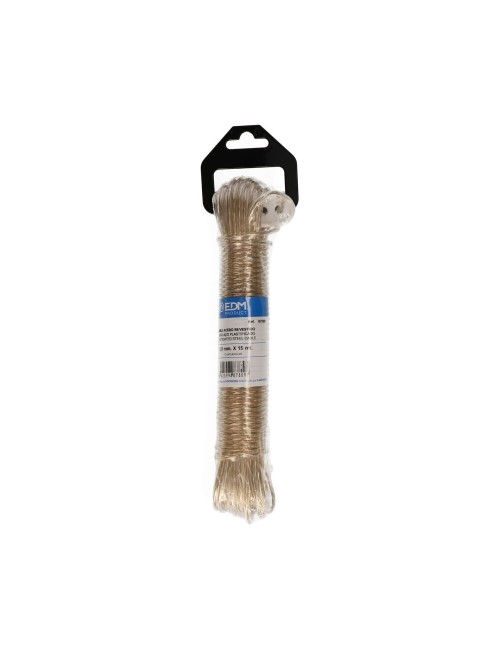 Cable acero plastificado oro 15 m