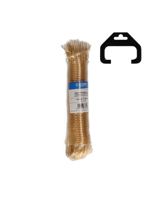 Cable acero plastificado oro 25 m