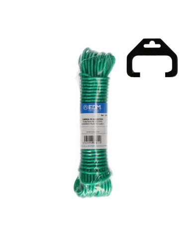 Cuerda plástico verde revestido pvc tendedero 10 m