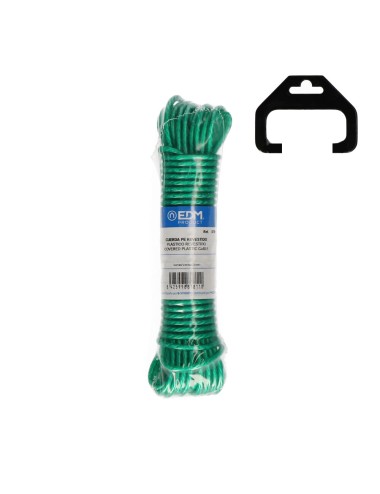 Cuerda plástico verde revestido pvc tendedero 15 m