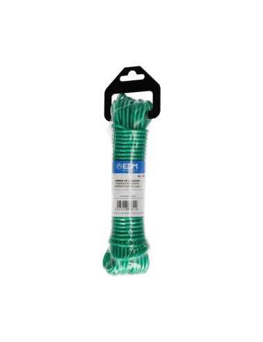 Cuerda plástico verde revestido pvc tendedero 15 m