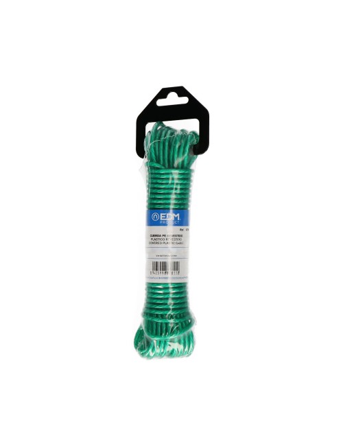 Cuerda plástico verde revestido pvc tendedero 25 m